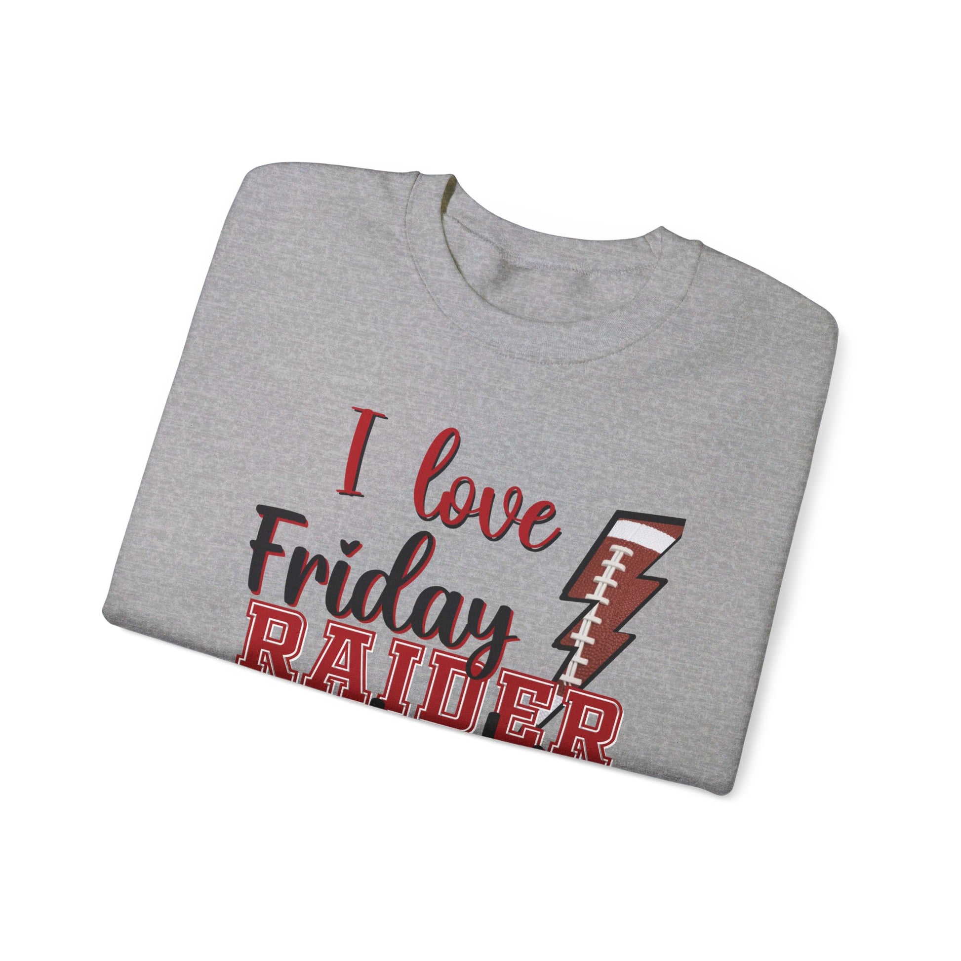 I Love Friday Raider Lights Sweatshirt - Winnsboro - Premium Sweatshirt -  Follower Of Faith Apparel Crew neck, DTG, Friday night lights, Friday raider lights, Men's Clothing, Neck Labels, Red Raiders football, Regular fit, Sweatshirts, TikTok, Unisex, Winnsboro red raiders, Women's Clothing, Women’s sweatshirt Shop our Christian T-Shirts & Apparel