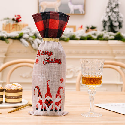 2-Piece Christmas Plaid Wine Bottle Covers - Premium Home & Decor -  Follower Of Faith Apparel Christmas decor, Christmas gift ideas, Christmas wine bottle holder, Christmas wine gift, Gifts for Christmas, H&Bi, new, new arrival, Ship From Overseas, Wine bottle Christmas decoration, Wine bottle cover, Wine bottle holder Shop our Christian T-Shirts & Apparel