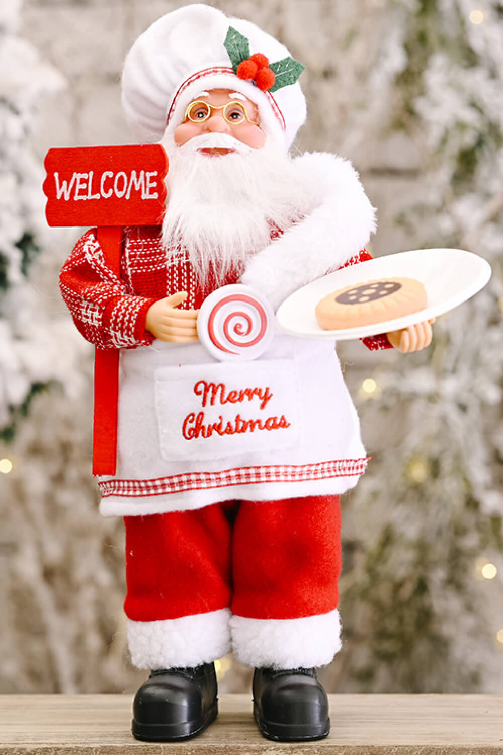 Christmas Standing Santa Claus Figure - Premium Home & Decor -  Follower Of Faith Apparel Christmas decor, Christmas decorations, Christmas santa stand up, H&Bi, new, new arrival, Santa, Santa Claus figurine, Santa decor, Ship From Overseas, Standing santa decoration Shop our Christian T-Shirts & Apparel