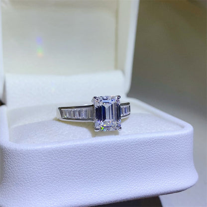 3 Carat Emerald Cut Moissanite Ring - Premium Ring -  Follower Of Faith Apparel 3 carat, 3 Carat Moissanite ring, Affordable engagement rings, Bright, Conflict free engagement ring, Emerald cut, Engagement ring, engagement rings, jewelry sale, minimalist style engagement ring, Moissanite engagement ring, new arrival, new arrivals, Rectangle cut, Rectangular cut, Ring, Sale, Ship From Overseas, wedding ring, Women’s engagement ring Shop our Christian T-Shirts & Apparel