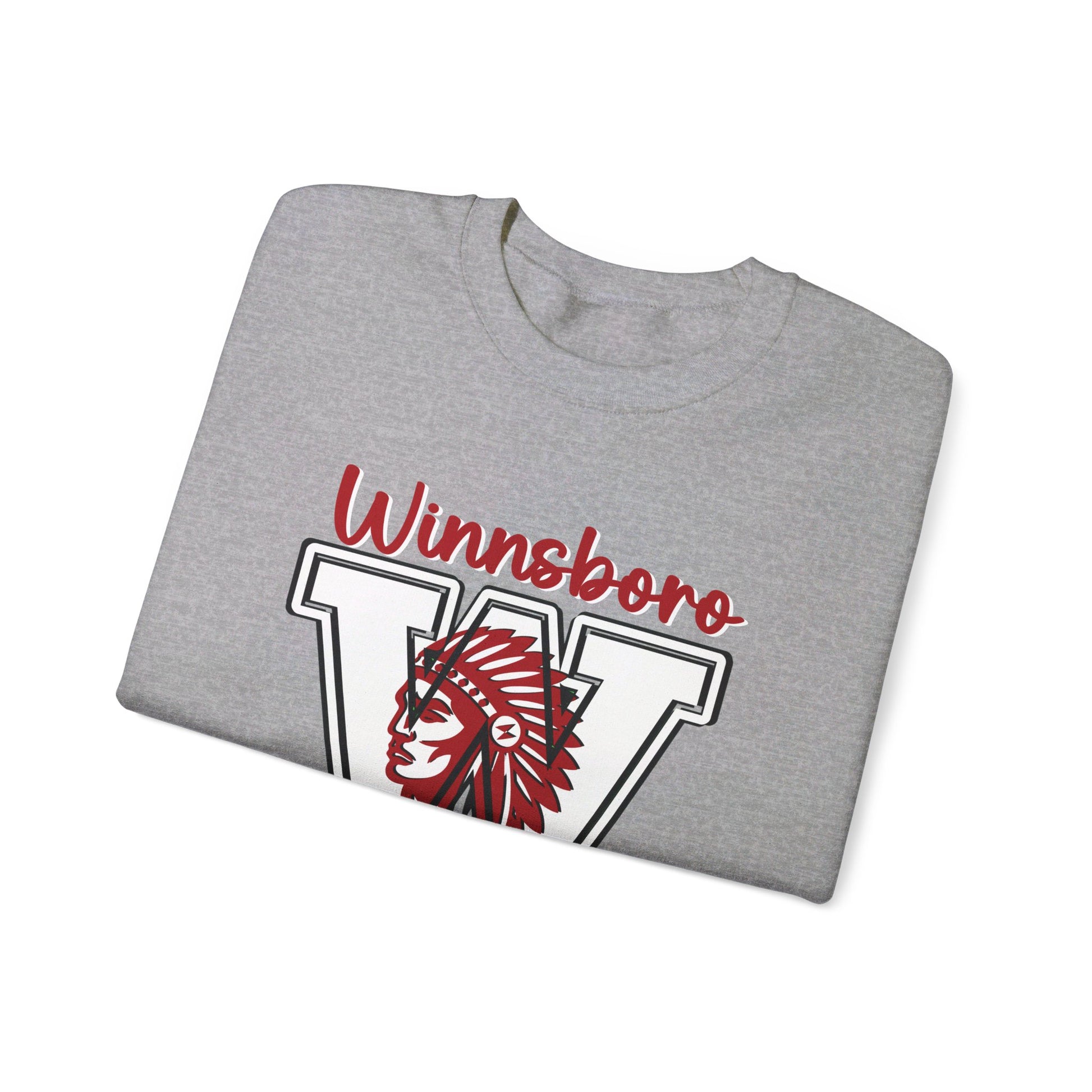 Winnsboro Raiders Head Sweatshirt Sweatshirt Follower Of Faith Apparel