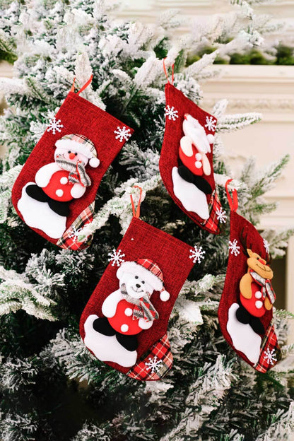 4-Pack Snowflake Christmas Stocking Hanging Widgets - Premium Home & Decor -  Follower Of Faith Apparel Christmas decor, Christmas decorations, Christmas stockings, H&Bi, Holiday, Holiday cheer, Holiday collection, Holiday stockings, Home & Decor, Home decor for christmas, new arrival, new arrivals, Ship From Overseas, Stockings Shop our Christian T-Shirts & Apparel