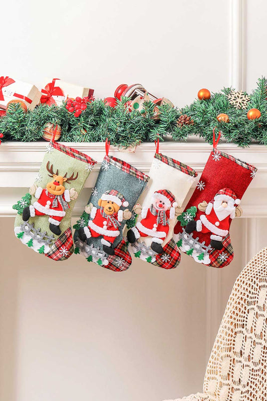 4-Pack Plaid Christmas Stockings - Premium Home & Decor -  Follower Of Faith Apparel 4 pack holiday stockings, Christmas decor, Christmas family stockings, Christmas stockings, H&Bi, Holiday cheer, Holiday decor, Home & Decor, Living decor, new, new arrival, Ship From Overseas Shop our Christian T-Shirts & Apparel