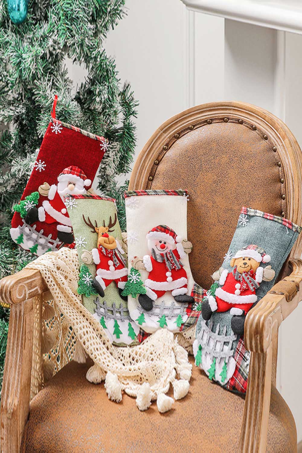 4-Pack Plaid Christmas Stockings - Premium Home & Decor -  Follower Of Faith Apparel 4 pack holiday stockings, Christmas decor, Christmas family stockings, Christmas stockings, H&Bi, Holiday cheer, Holiday decor, Home & Decor, Living decor, new, new arrival, Ship From Overseas Shop our Christian T-Shirts & Apparel