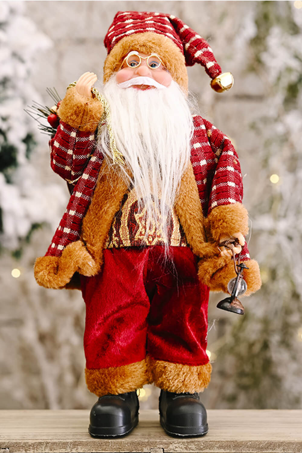 Christmas Standing Santa Claus Figure - Premium Home & Decor -  Follower Of Faith Apparel Christmas decor, Christmas decorations, Christmas santa stand up, H&Bi, new, new arrival, Santa, Santa Claus figurine, Santa decor, Ship From Overseas, Standing santa decoration Shop our Christian T-Shirts & Apparel