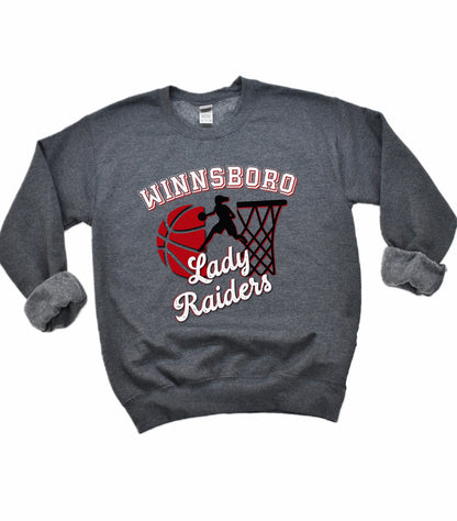 Winnsboro Lady Raiders Basketball Sweatshirt - Premium Sweatshirt -  Follower Of Faith Apparel Crew neck, DTG, Embroidery, Lady Raider fan apparel, Lady Raiders Basketball, Men's Clothing, Neck Labels, Regular fit, Sweatshirts, TikTok, Unisex, Winnsboro lady Raider basketball sweatshirt, Winnsboro Texas ladies basketball, Women's Clothing Shop our Christian T-Shirts & Apparel