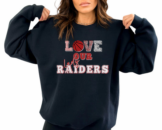 Love Our Lady Raiders Sweatshirt - Premium Sweatshirt -  Follower Of Faith Apparel Basketball, Crew neck, DTG, Lady Raider basketball, Lady Raider fan apparel, Lady Raiders Basketball, Love our lady raiders sweatshirt, Men's Clothing, Neck Labels, Regular fit, Sweatshirts, TikTok, Unisex, Winnsboro lady Raider basketball sweatshirt, Winnsboro Texas, Winnsboro Texas ladies basketball, Winnsboro Texas shirts, Winnsboro texas sports apparel, Women's Clothing Shop our Christian T-Shirts & Apparel