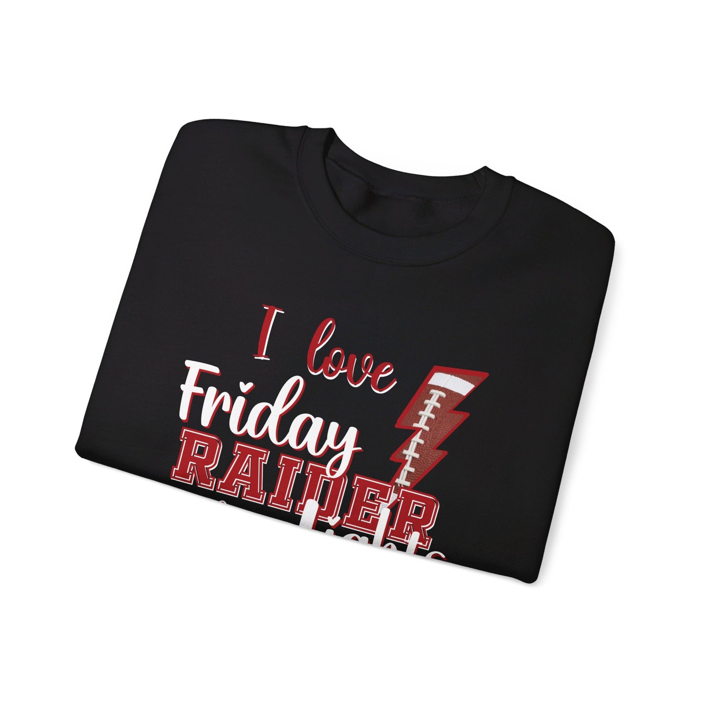 I Love Friday Raider Lights Sweatshirt - Winnsboro - Premium Sweatshirt -  Follower Of Faith Apparel Crew neck, DTG, Friday night lights, Friday raider lights, Men's Clothing, Neck Labels, Red Raiders football, Regular fit, Sweatshirts, TikTok, Unisex, Winnsboro red raiders, Women's Clothing, Women’s sweatshirt Shop our Christian T-Shirts & Apparel