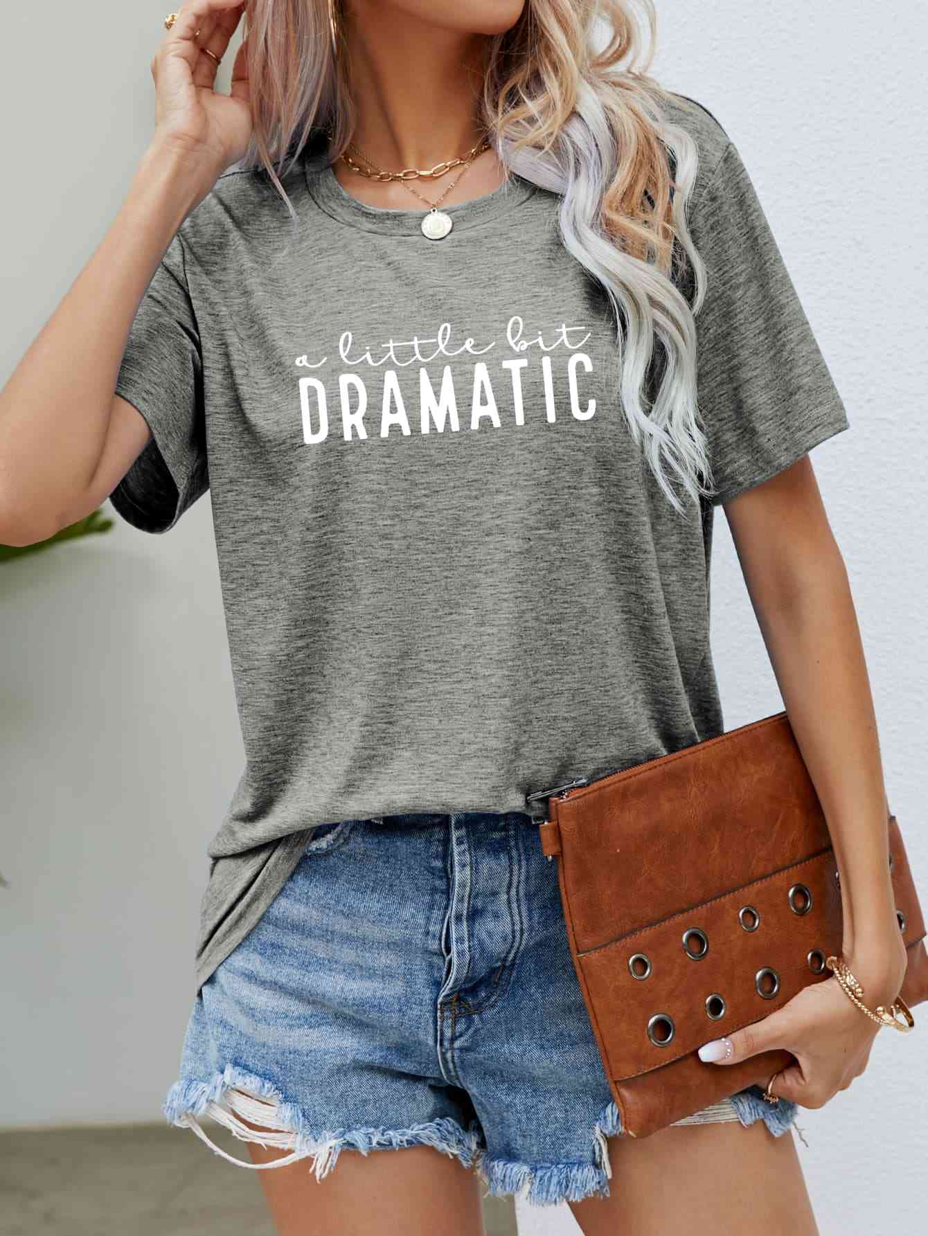 A LITTLE BIT DRAMATIC Ladies T-Shirt - Premium Ladies T-Shirt -  Follower Of Faith Apparel a little dramatic tee, blue, Changeable, green, grey, ladies Short sleeve, ladies Short Sleeve t shirt, ladies Short Sleeve tee, ladies short sleeve tees, Minimalist tee, minimalist tees, pink, Ship From Overseas Shop our Christian T-Shirts & Apparel