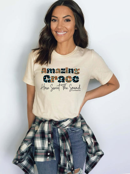 Amazing Grace Ladies Short Sleeve T-Shirt - Premium Ladies Short Sleeve T-Shirt -  Follower Of Faith ApparelAmazing Grace How Sweet The Sound Tee, Amazing Grace t shirt, Christian  shirts for women, Christian T shirt for women, Cotton, Crew neck, Jesus tees for ladies, ladies Christian apparel, ladies Christian tees, ladies Short sleeve, Regular fit, short sleeve ladies Christian shirt, T-shirts, Unisex, Women's Clothing, Women’s Christian t shirts Shop our Christian T-Shirts & Apparel