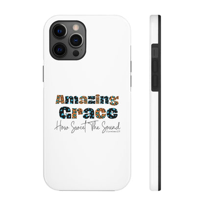 Amazing Grace iPhone Case - Premium Phone Case -  Follower Of Faith ApparelAccessories, Amazing Grace iphone case, Christian iphone cases, faith phone cases, Glossy, iPhone Cases, Phone accessory, Phone Cases, Tough Shop our Christian T-Shirts & Apparel