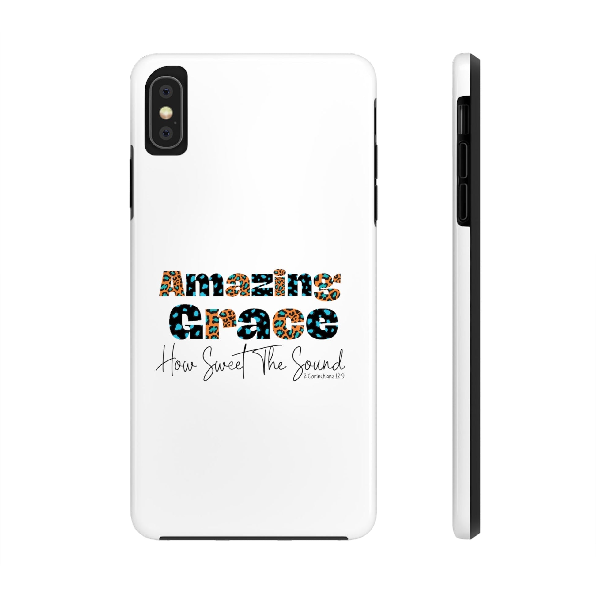 Amazing Grace iPhone Case - Premium Phone Case -  Follower Of Faith ApparelAccessories, Amazing Grace iphone case, Christian iphone cases, faith phone cases, Glossy, iPhone Cases, Phone accessory, Phone Cases, Tough Shop our Christian T-Shirts & Apparel