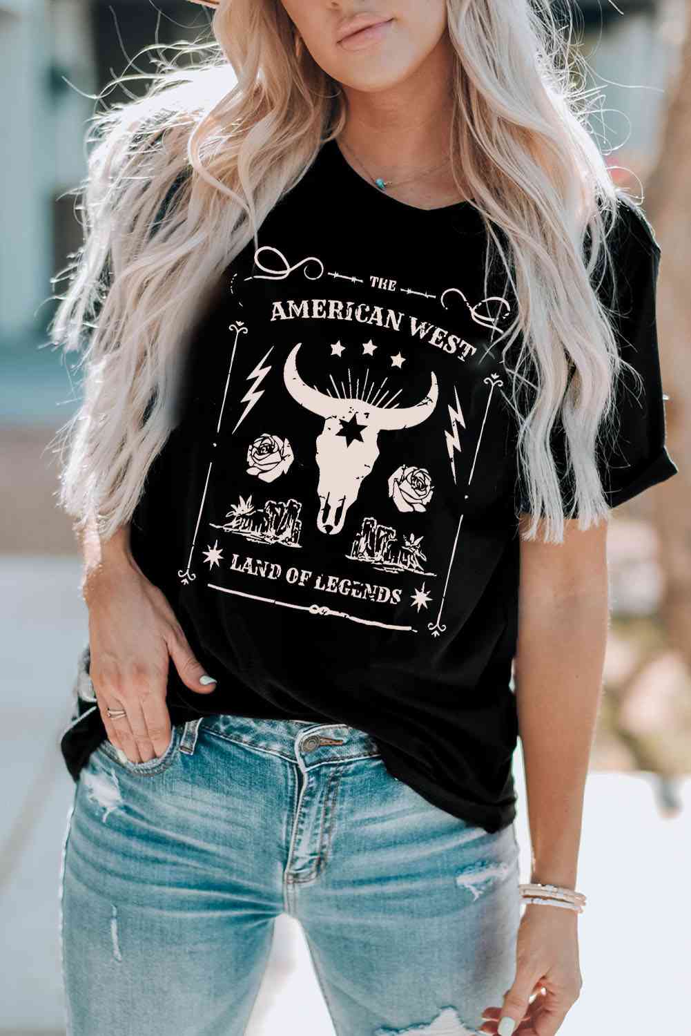 American West Ladies Short Sleeve T-Shirt - Premium T-Shirt -  Follower Of Faith Apparel America west land of the legends, Christian cowgirl shirts, Christian cowgirl t shirts, Cowgirl apparel, cowgirl life, Cowgirl Life t shirt, Cowgirl life t shirts, Cowgirl t shirts, Cowgirl tees, ladies Short sleeve, ladies Short Sleeve t shirt, ladies Short Sleeve tee, ladies short sleeve tees, Ship From Overseas, SYNZ, T shirts for cowgirls Shop our Christian T-Shirts & Apparel