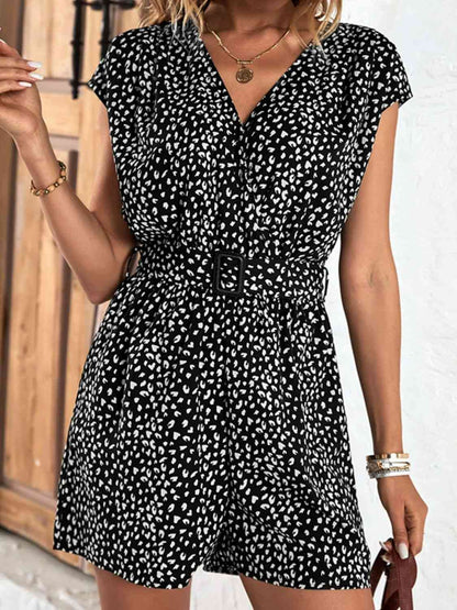 Animal Print Belted Romper - Premium Ladies Rompers -  Follower Of Faith Apparel Animal print, Animal print romper, Hundredth, Ladies Romper, Leopard, Leopard romper, romper jumpsuit, Rompers, Ship From Overseas, Shipping delay February 4 - February 17, Womens romper, Women’s romper Shop our Christian T-Shirts & Apparel