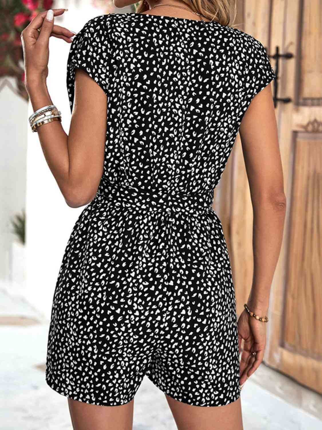 Animal Print Belted Romper - Premium Ladies Rompers -  Follower Of Faith Apparel Animal print, Animal print romper, Hundredth, Ladies Romper, Leopard, Leopard romper, romper jumpsuit, Rompers, Ship From Overseas, Shipping delay February 4 - February 17, Womens romper, Women’s romper Shop our Christian T-Shirts & Apparel