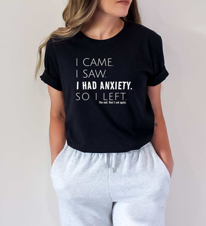 Anxiety Ladies T-Shirt - Premium T-Shirt -  Follower Of Faith Apparel Anxiety, Anxiety t shirt for women, Christian t shirt, Cotton, Crew neck, DTG, Funny Casual t shirt, Funny clothing, Funny t shirts, Humorous tees for women, Neck Labels, Regular fit, Stress, T-shirts, TikTok, Unisex, Women's Clothing Shop our Christian T-Shirts & Apparel