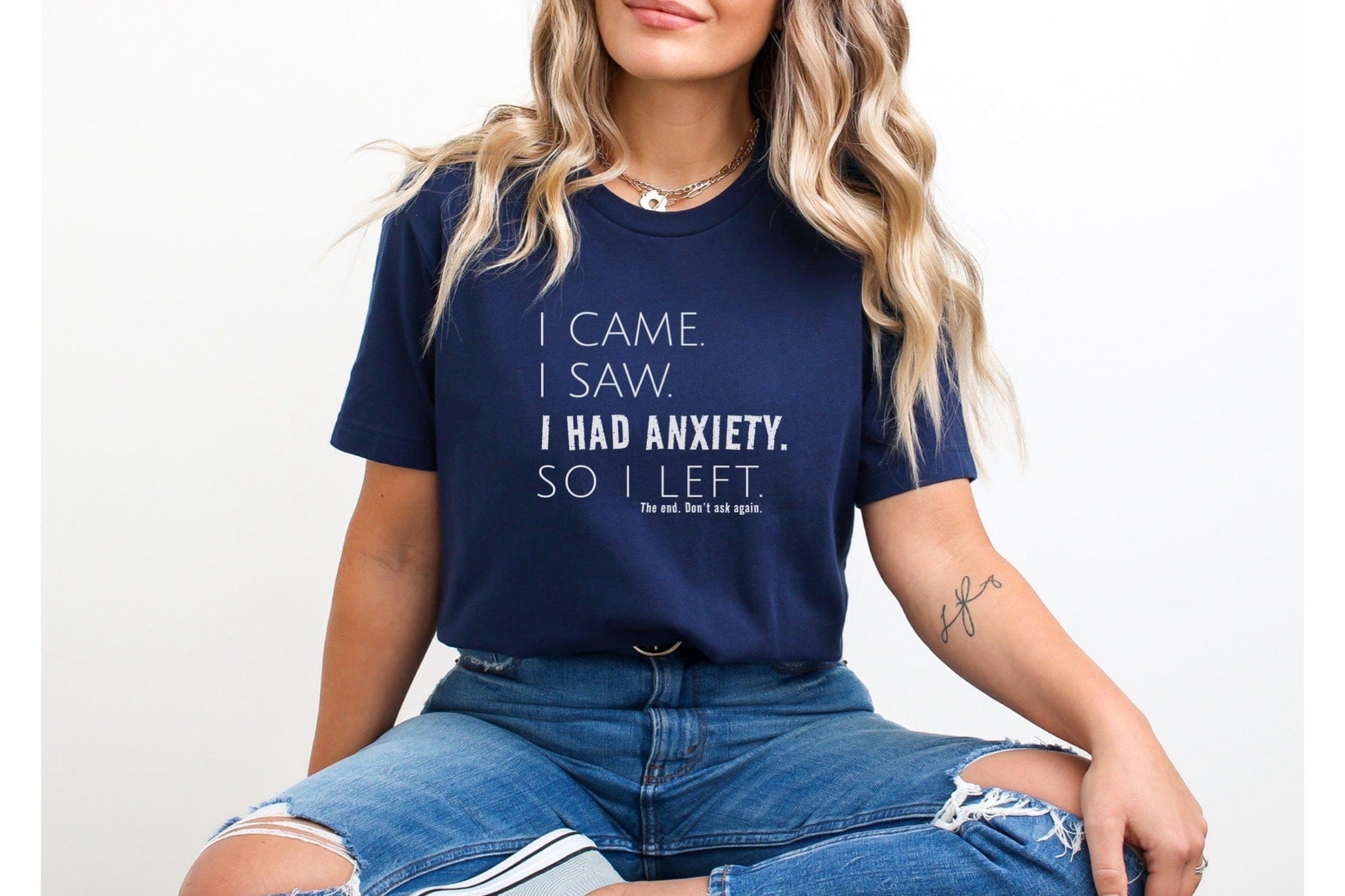 Anxiety Ladies T-Shirt - Premium T-Shirt -  Follower Of Faith Apparel Anxiety, Anxiety t shirt for women, Christian t shirt, Cotton, Crew neck, DTG, Funny Casual t shirt, Funny clothing, Funny t shirts, Humorous tees for women, Neck Labels, Regular fit, Stress, T-shirts, TikTok, Unisex, Women's Clothing Shop our Christian T-Shirts & Apparel