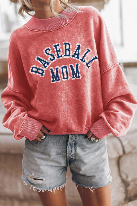 BASEBALL MOM Graphic Drop Shoulder Ladies Sweatshirt - Premium Sweatshirt -  Follower Of Faith Apparel Baseball, Baseball mom sweatshirt, Ladies sweatshirt, Ladies sweatshirts, Mom, new, new arrival, new arrivals, Ship From Overseas, SYNZ Shop our Christian T-Shirts & Apparel