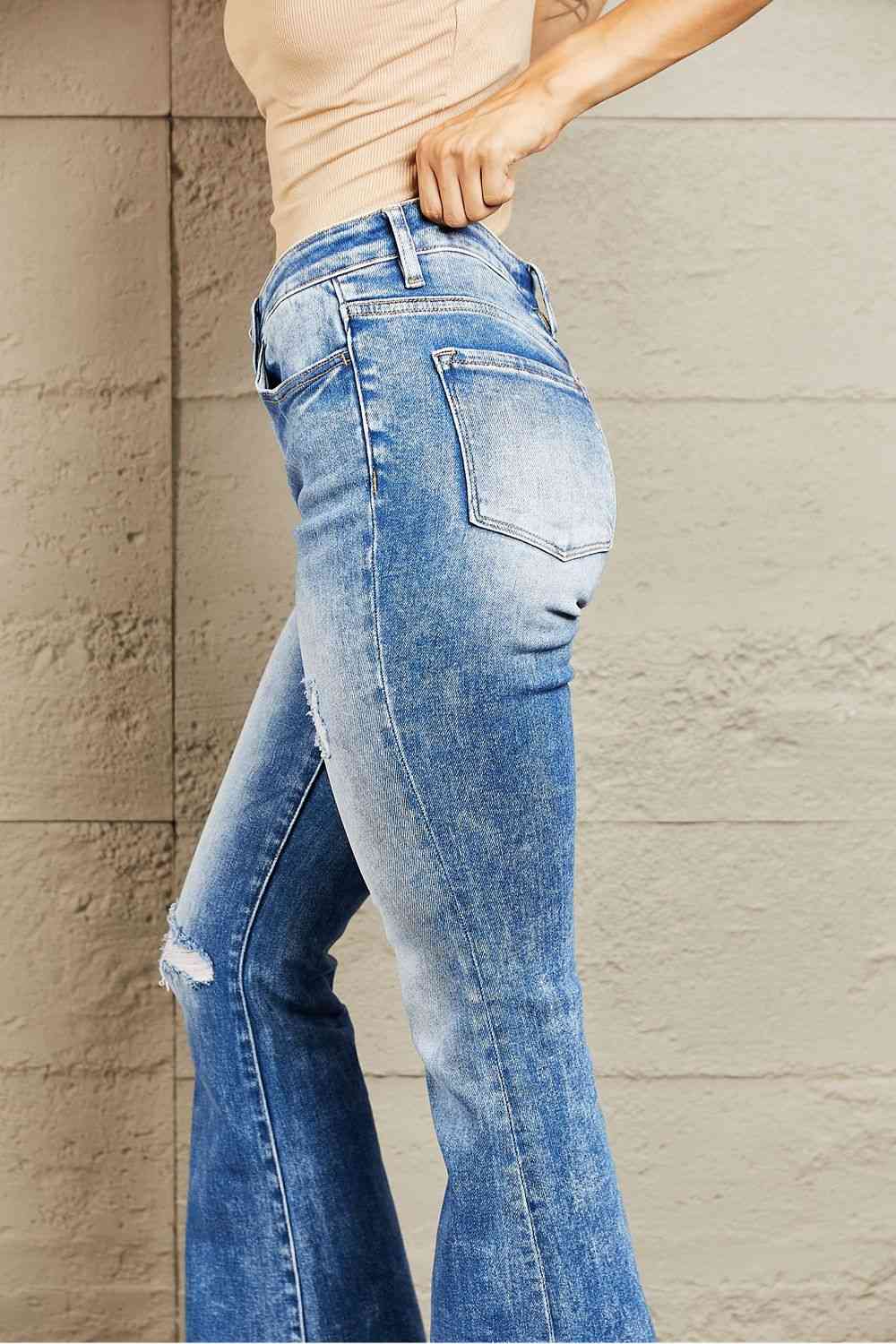 BAYEAS Izzie Mid Rise Bootcut Jeans - Premium Ladies jeans -  Follower Of Faith Apparel BAYEAS, BAYEAS Izzie Mid Rise Bootcut Jeans, boot cut jeans, Ship from USA Shop our Christian T-Shirts & Apparel