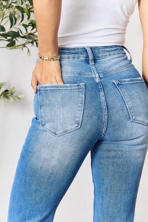 BAYEAS Raw Hem Ladies Skinny Jeans - Premium Jeans -  Follower Of Faith Apparel BAYEAS, denim distressed jeans, distressed jeans, highly distressed ladies jeans, Ladies Jeans, raw hem, raw hem jeans, Ship from USA, skinny jeans Shop our Christian T-Shirts & Apparel