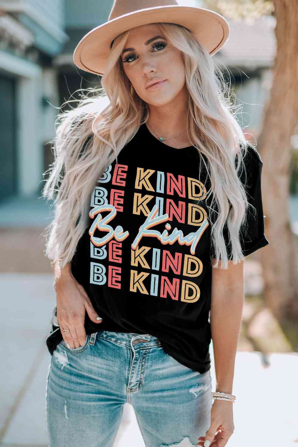 BE KIND Ladies Short Sleeve T-Shirt - Premium T-Shirt -  Follower Of Faith Apparel Be kind t shirt, be Kind tee, be Kind tee shirt, Be kind top, ladies Short sleeve, ladies Short Sleeve t shirt, ladies Short Sleeve tee, ladies short sleeve tees, new arrivals, Ship From Overseas, SYNZ, Valentine's Day Picks, Valentines day, Valentines picks Shop our Christian T-Shirts & Apparel