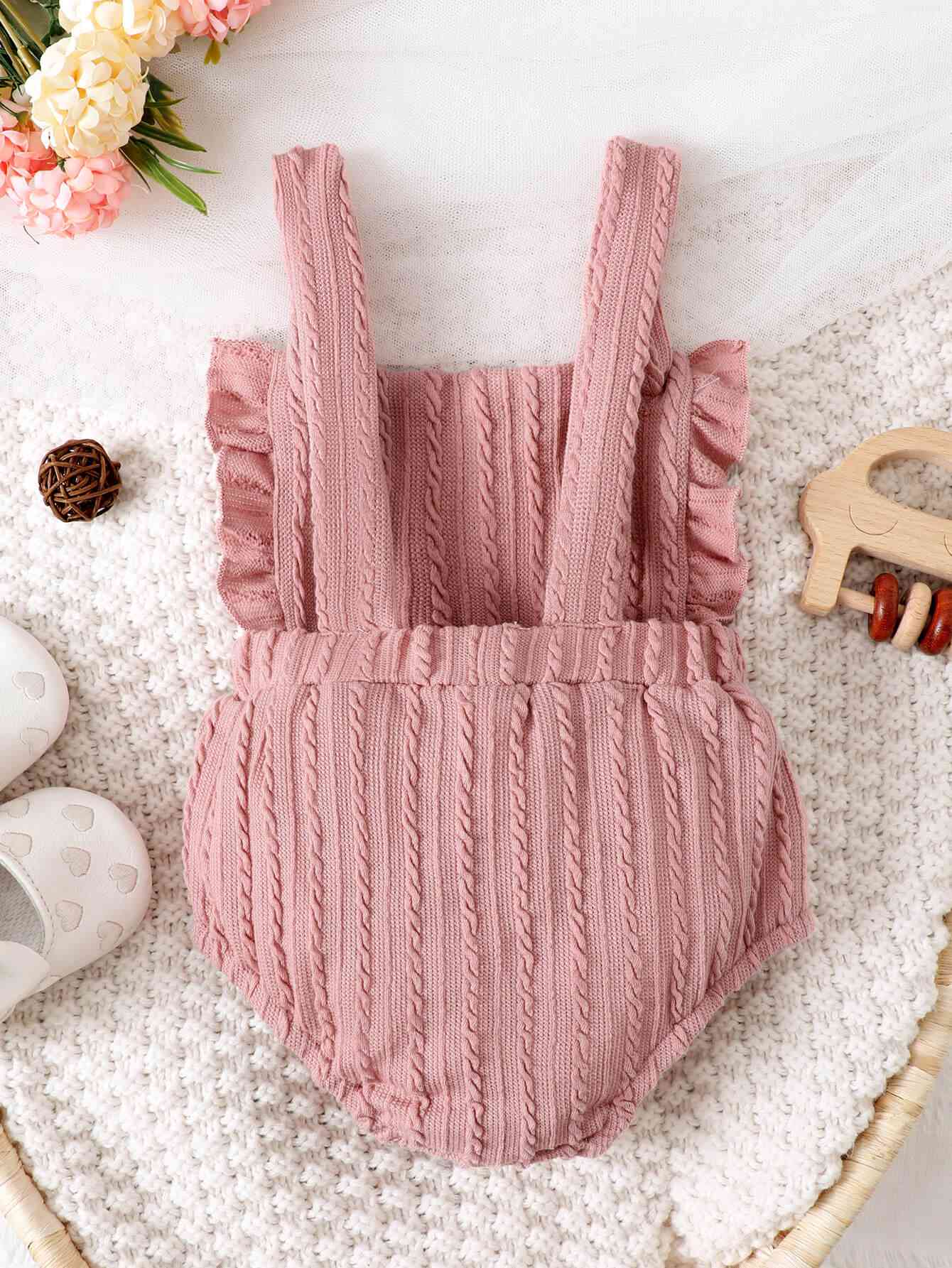 Baby Girl Textured Ruffled Bodysuit - Premium Baby Onesie -  Follower Of Faith Apparel Baby girl, baby girl outfit, baby onesie, Christian baby girl apparel, M.B, new, pink ruffled baby outfit, Ship From Overseas Shop our Christian T-Shirts & Apparel