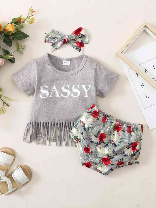 Baby/Toddler Fringe SASSY T-Shirt & Floral Shorts Set - Premium Baby Set -  Follower Of Faith Apparel B*L, Baby, Baby clothing, Baby floral, Baby floral clothing, Baby set, Baby sets, Baby toddler set, Kids sets, Ship From Overseas, Toddler floral, Toddler set, Toddler sets Shop our Christian T-Shirts & Apparel