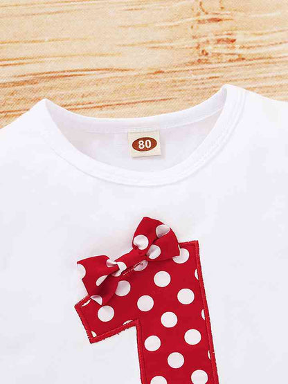 Baby/Toddler Number One T-shirt & Polka Dot Pants Kids Set{{ shop.domain }Trendsi1 year baby outfit, B*L, Baby, Baby Clothing, Baby girl, Baby one year old set, Baby set, Baby sets,