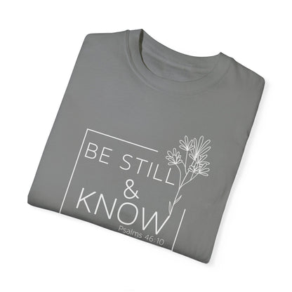 Be Still & Know Psalms 46:10 Ladies T-Shirt - Premium T-Shirt -  Follower Of Faith Apparel Bible verse apparel, Bible verse tee, Cotton, Crew neck, DTG, God apparel, Jesus apparel, Jesus tees, Ladies Christian t shirts, Oversized, Psalms 46:10 Tee, Psalms apparel, Psalms t shirts for women, T-shirts, Unisex, Women's Clothing, Women’s Christian t shirts Shop our Christian T-Shirts & Apparel