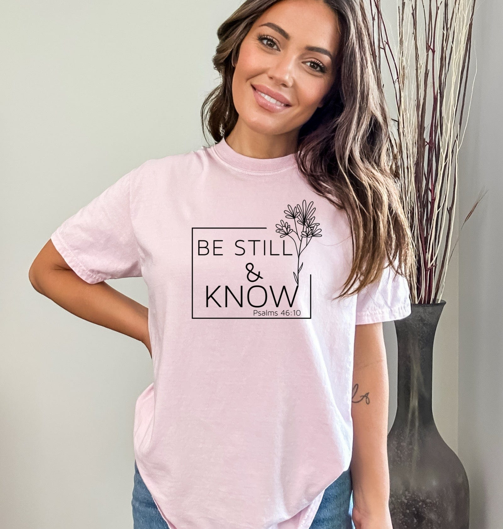 Be Still & Know Psalms 46:10 Ladies Vintage Wash T-Shirt - Premium T-Shirt -  Follower Of Faith Apparel Bible verse apparel, Bible verse tee, Cotton, Crew neck, DTG, God apparel, Jesus apparel, Jesus tees, Ladies Christian t shirts, Oversized, Psalms 46:10 Tee, Psalms apparel, Psalms t shirts for women, T-shirts, Unisex, Women's Clothing, Women’s Christian t shirts Shop our Christian T-Shirts & Apparel