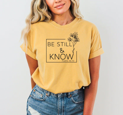 Be Still & Know Psalms 46:10 Ladies Vintage Wash T-Shirt - Premium T-Shirt -  Follower Of Faith Apparel Bible verse apparel, Bible verse tee, Cotton, Crew neck, DTG, God apparel, Jesus apparel, Jesus tees, Ladies Christian t shirts, Oversized, Psalms 46:10 Tee, Psalms apparel, Psalms t shirts for women, T-shirts, Unisex, Women's Clothing, Women’s Christian t shirts Shop our Christian T-Shirts & Apparel