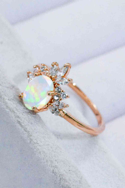 Best Of Me Sterling Silver Opal Ring In Rose Gold{{ shop.domain }TrendsiCHAMSS, christian engagement rings, christian ring, christian sterling silver ring, engagement rings