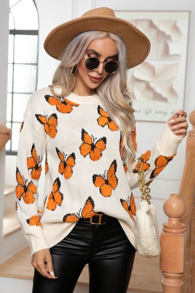 Butterfly Round Neck Long Sleeve Ladies Sweatshirt - Premium Long Sleeve Shirt -  Follower Of Faith Apparel B&S, Best seller sweaters, Butterfly shirt, Comfy Christian Sweatshirts, Fall sweaters, Ladies Christian sweatshirt, Ladies fall sweatshirts, Ladies long sleeve, Ladies long sleeve tee, Ladies sweatshirt, Ladies sweatshirts, Ladies vintage sweatshirt, Minimalist sweatshirts, Ship From Overseas, Sweatshirt, Sweatshirts Shop our Christian T-Shirts & Apparel