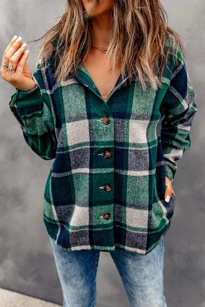 Button Up Plaid Hooded Jacket - Premium Jacket -  Follower Of Faith Apparel Button jacket, Jacket, Plaid jacket, Ship From Overseas, SYNZ Shop our Christian T-Shirts & Apparel