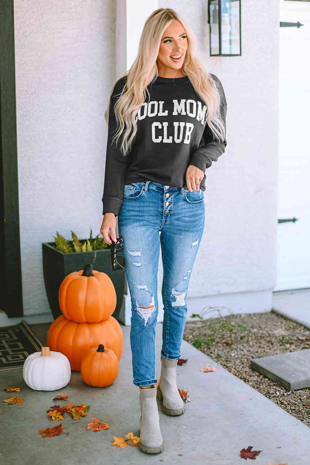 COOL MOM CLUB Round Neck Short Sleeve Ladies Sweatshirt - Premium Sweatshirt -  Follower Of Faith Apparel Cool mom sweatshirts, Ladies sweatshirt, Ladies sweatshirts, Mom life, new, new arrival, Ship From Overseas, SYNZ Shop our Christian T-Shirts & Apparel