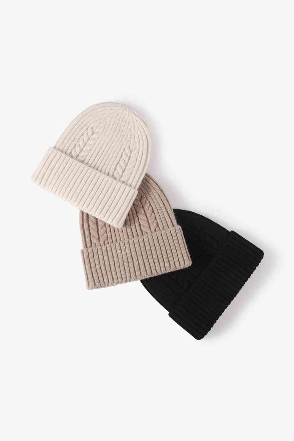 Cable-Knit Cuff Beanie - Premium  -  Follower Of Faith Apparel Beanie, Beanie with design, best seller, Cable-knit beanie, new, new arrival, new arrivals, Popular beanie, Ribbed beanie, Ship From Overseas, WS Shop our Christian T-Shirts & Apparel