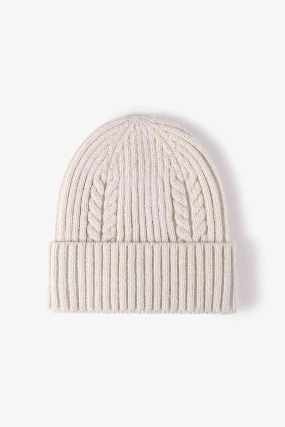 Cable-Knit Cuff Beanie - Premium  -  Follower Of Faith Apparel Beanie, Beanie with design, best seller, Cable-knit beanie, new, new arrival, new arrivals, Popular beanie, Ribbed beanie, Ship From Overseas, WS Shop our Christian T-Shirts & Apparel