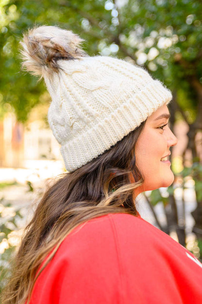 Cable Knit Cuffed Beanie In Ivory - Premium Womens -  Follower Of Faith Apparel 11-3-2022, Accessories, Clearance20, gifts2023, giftsunder20, giftsunder40, OS, stockingstuffers Shop our Christian T-Shirts & Apparel