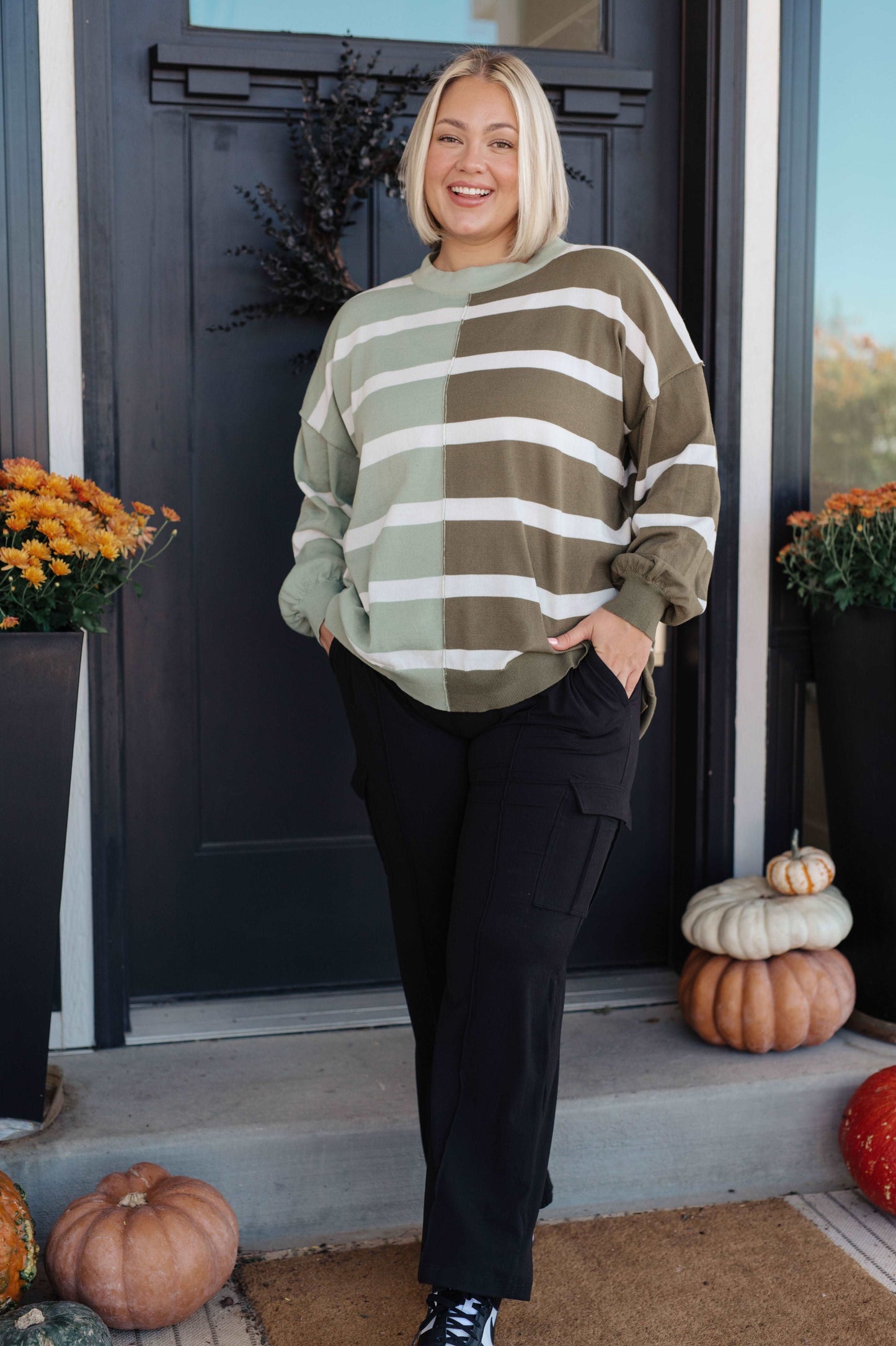 Can't Decide Color Block Striped Sweater - Premium Womens -  Follower Of Faith Apparel 11-7-2023, 1XL, 2XL, 3XL, Andree By Unit, ASF12-7-2023, Indoor, Jordan, Large, Lifestyle, Medium, Sarah, Small, Sweaters, Tops Shop our Christian T-Shirts & Apparel