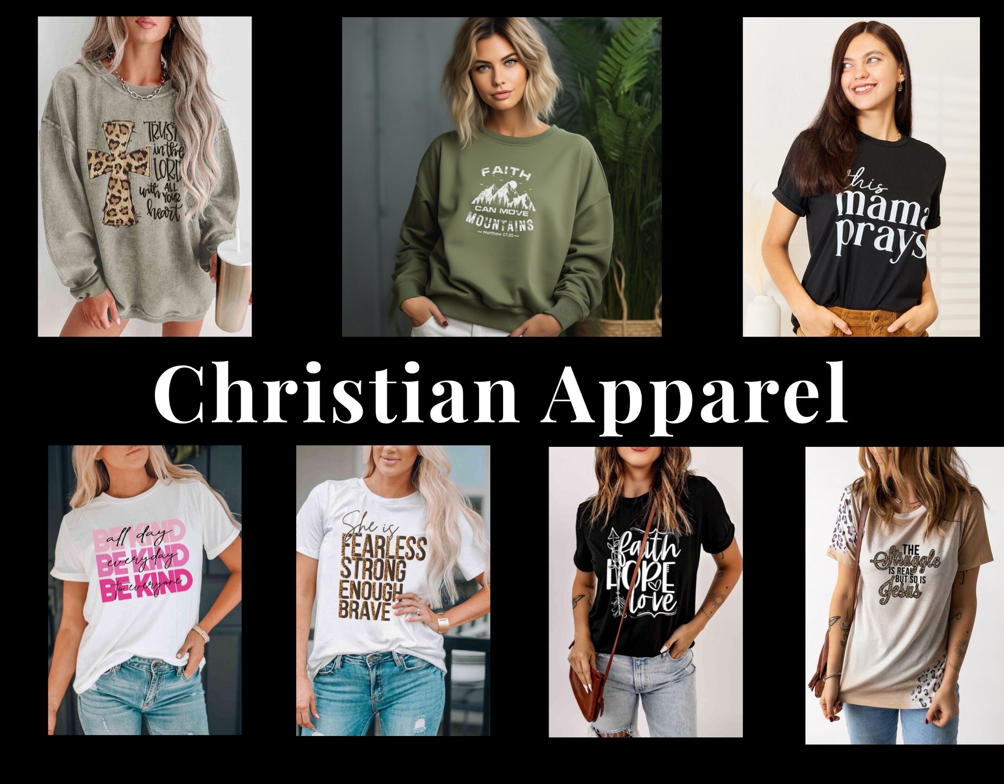 Christian t shirts and apparel! Sweatshirts, short sleeve tees, long sleeve tees, bible verse tees, faith based tees