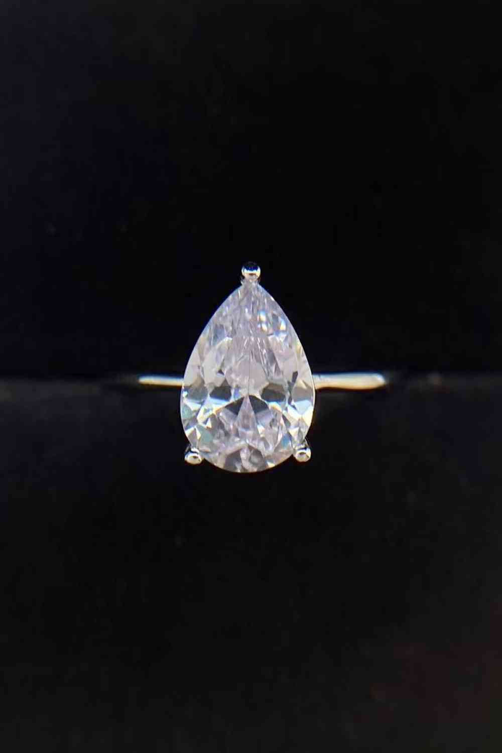 Classic Teardrop 2 Carat Moissanite Ring - Premium Ring -  Follower Of Faith Apparel 2 Carat Moissanite ring, Affordable engagement rings, Bright, Christian jewelry, christian ring, High quality promise, Moisessanite ring, Moissanite engagement ring, moissanite ring, Moissanite wedding ring, promise ring, Teardrop cut, unique promise ring Shop our Christian T-Shirts & Apparel