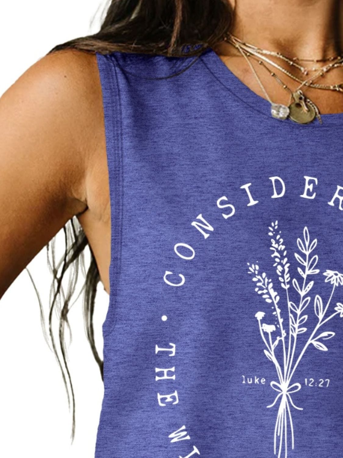 Consider How The Wildflowers Grow Ladies Tank Top - Premium Ladies Tank Top -  Follower Of Faith Apparel Bible verse apparel, Bible verse tank top, ladies tank top, Ladies Tank Tops, Luke 12:27 tank top, Luke 12:27 tee, S.J.F.S, Scripture tank top, Ship From Overseas, Womens christian tank top, Womens tank top Shop our Christian T-Shirts & Apparel