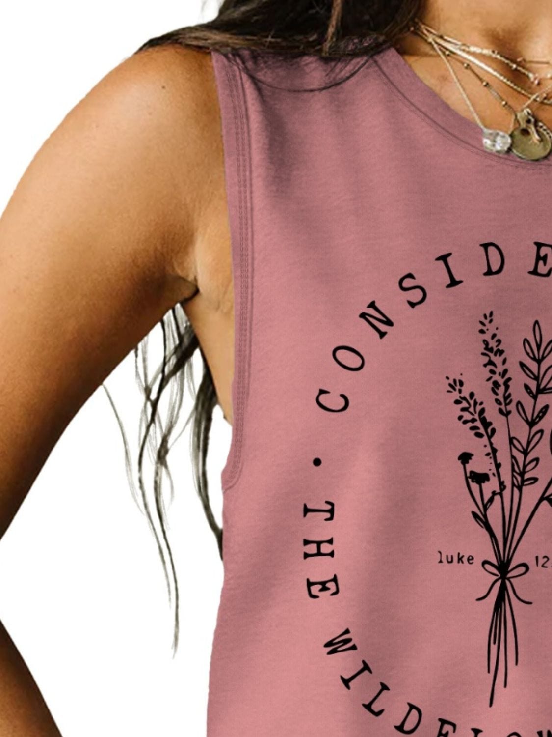 Consider How The Wildflowers Grow Ladies Tank Top - Premium Ladies Tank Top -  Follower Of Faith Apparel Bible verse apparel, Bible verse tank top, ladies tank top, Ladies Tank Tops, Luke 12:27 tank top, Luke 12:27 tee, S.J.F.S, Scripture tank top, Ship From Overseas, Womens christian tank top, Womens tank top Shop our Christian T-Shirts & Apparel