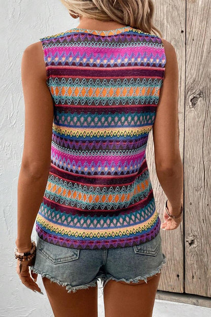 Contrast Round Neck Tank - Premium Ladies Tank Top -  Follower Of Faith Apparel Contrast tank top, Crochet tank top, Ladies summer tank tops, new arrival, new arrivals, Sale, Ship From Overseas, summer tank tops, SYNZ, Womens chic top, Womens clothing, Womens Sleeveless tank, Womens tank top Shop our Christian T-Shirts & Apparel