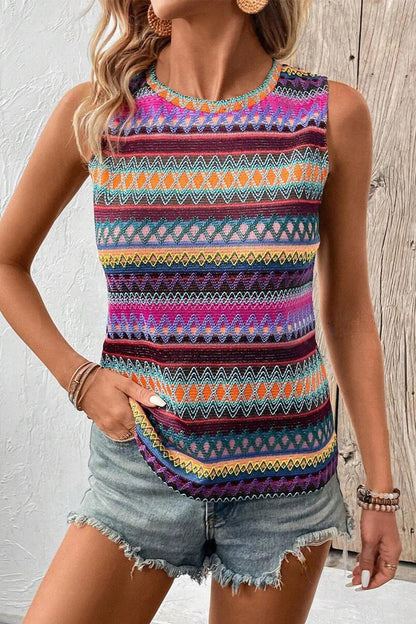 Contrast Multicolored Ladies Tank Top - Premium Ladies Tank Top -  Follower Of Faith Apparel Contrast tank top, Crochet tank top, Ladies summer tank tops, new arrival, new arrivals, Sale, Ship From Overseas, summer tank tops, SYNZ, Womens chic top, Womens clothing, Womens Sleeveless tank, Womens tank top Shop our Christian T-Shirts & Apparel