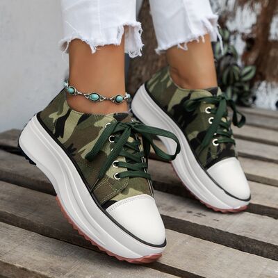 Contrast Trim Round Toe Platform Canvas Shoes (several colors) - Premium Ladies Shoes -  Follower Of Faith Apparel Canvas shoes, H@Y@H@E, Ladies shoes, new arrival, new arrivals, Platform shoes, Ship From Overseas, Womens shoes Shop our Christian T-Shirts & Apparel