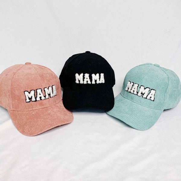 Corduroy Mama Ball Cap - Premium  -  Follower Of Faith Apparel black, Caps, cotton, MAMA, pink, sage, white Shop our Christian T-Shirts & Apparel