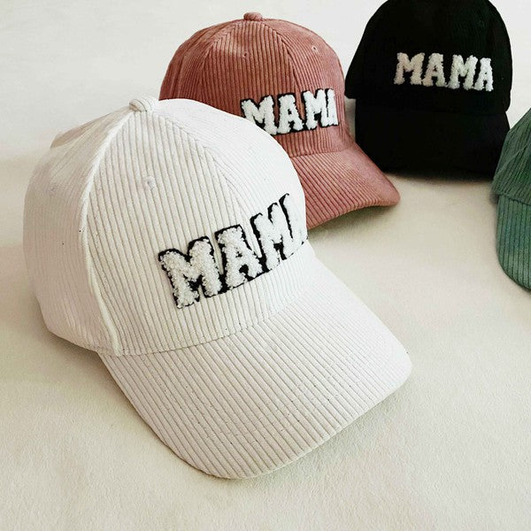 Corduroy Mama Ball Cap - Premium  -  Follower Of Faith Apparel black, Caps, cotton, MAMA, pink, sage, white Shop our Christian T-Shirts & Apparel