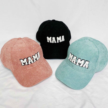 Corduroy Mama Ball Cap - Premium  -  Follower Of Faith Apparel black, Caps, cotton, MAMA, pink, sage, white Shop our Christian T-Shirts & Apparel