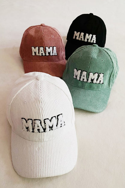 Corduroy Mama Ball Cap - Premium  -  Follower Of Faith Apparel black, Caps, cotton, MAMA, pink, sage, white Shop our Christian T-Shirts & Apparel